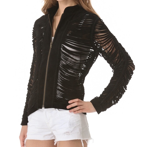 SW3 Bespoke Jackets & Blazers - NWT SW3 Bespoke | Black Suede Slash Jacket